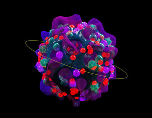 Atomo 3D con bolas