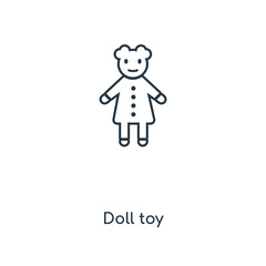 doll toy icon vector