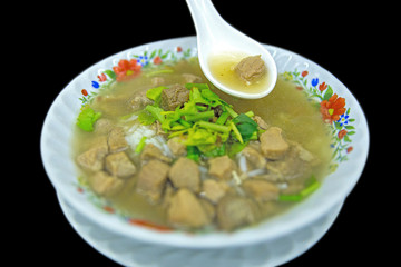 Boiled Rice with Sweet Pork Condiment (Badeng)