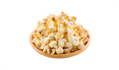 Popcorn isolated on white background.