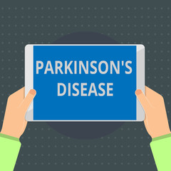 Text sign showing Parkinson s is Disease. Conceptual photo nervous system disorder that affects movement.