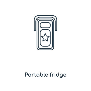 portable fridge icon vector