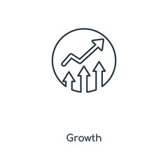 growth icon vector