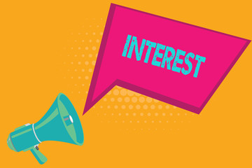 Conceptual hand writing showing Interest. Business photo text feeling of wanting to know learn about something or someone.