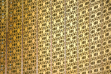 Golden Thai pattern popup wall backdrop.