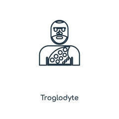 troglodyte icon vector