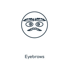 eyebrows icon vector