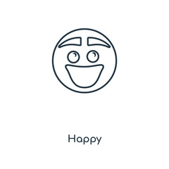Fototapeta premium happy icon vector