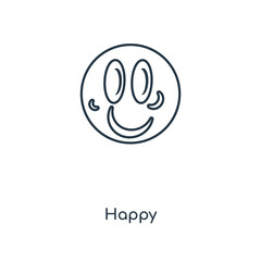 happy icon vector