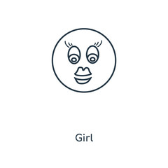 girl icon vector