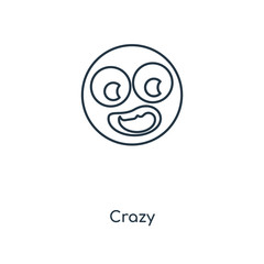 crazy icon vector