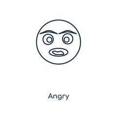 angry icon vector