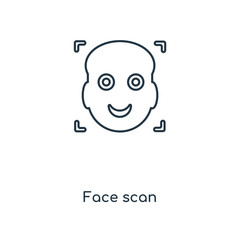 face scan icon vector