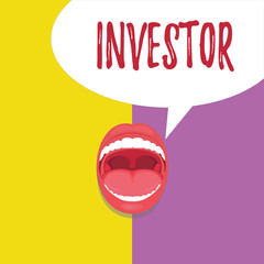 Word writing text Investor. Business concept for demonstrating organization that puts money into financial schemes property.