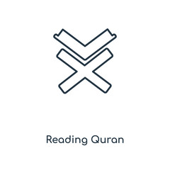 Obraz premium reading quran icon vector