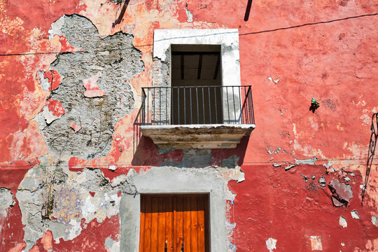 Puebla streets in historic city center