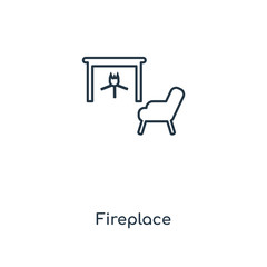 fireplace icon vector