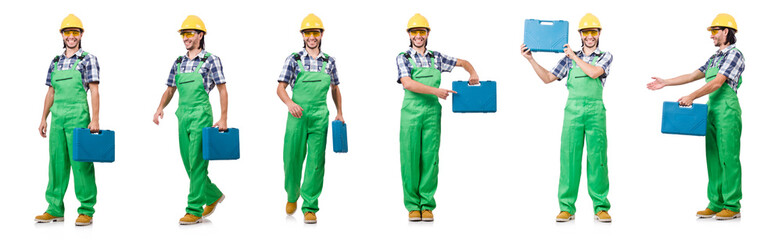 Industrial worker isolated on the white background