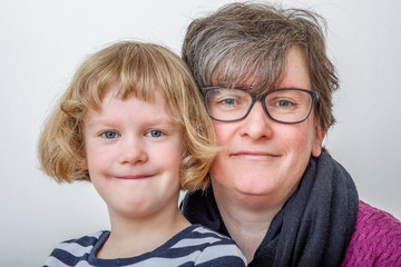 Portrait of mother with daughter