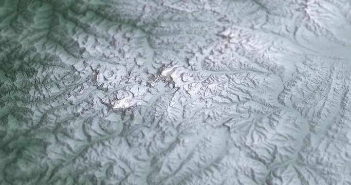 Very high-altitude circular tracking shot of the Himalayas with tilt-shift effect. Reversible. Elements of this image furnished by NASA. 