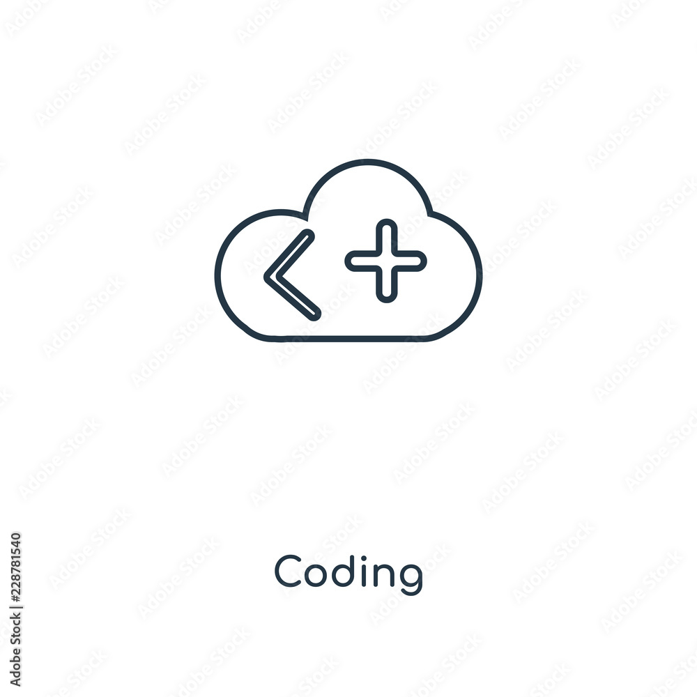Poster coding icon vector