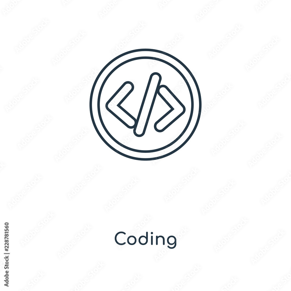 Poster coding icon vector