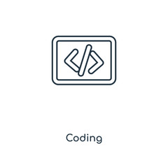 coding icon vector