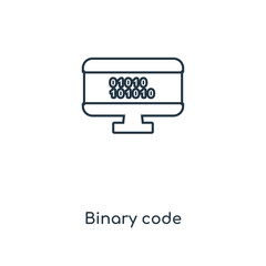 binary code icon vector