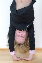 Child at handstand