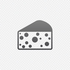 piece of cheese icon. On grid background