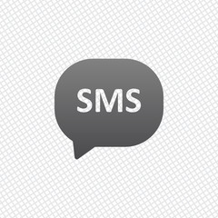 sms icon. On grid background