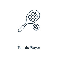 tennis player icon vector