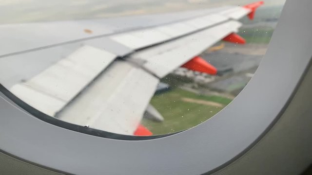 View out of window from a plane
