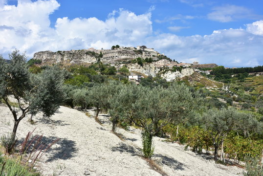 view of Gerace village in Calabria in Italy

