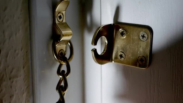 Old fashion chain lock that's been updated