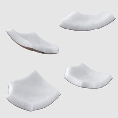 coconuts isolated on white background clipping path