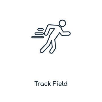 track field icon vector