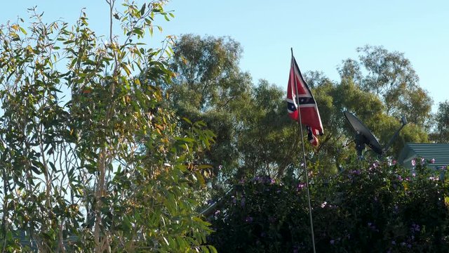 confederate flag on wind australia outback