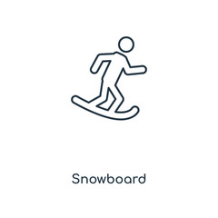snowboard icon vector