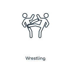 wrestling icon vector