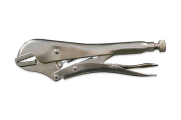 Obraz premium Locking pliers on white background