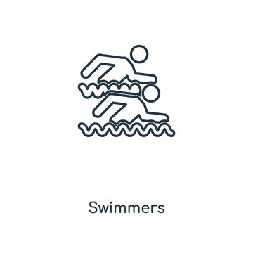 swimmers icon vector