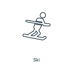 Fototapeta premium ski icon vector