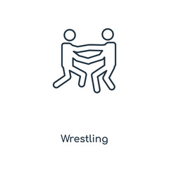 wrestling icon vector