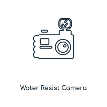water resist camera icon vector