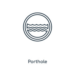 porthole icon vector