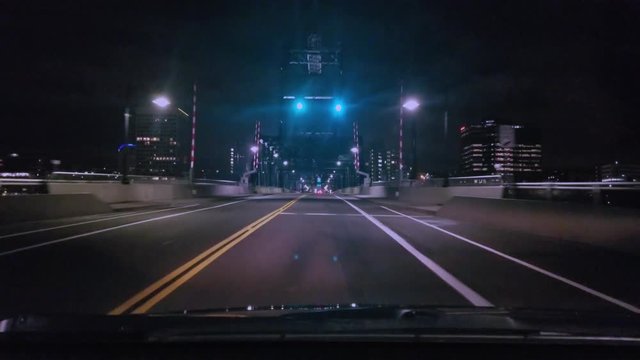 Driving through Murray Morgan bridge in Tacoma Washington. 34 secs.