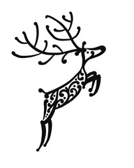 Ornate deer, sketch for your design