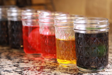 Dying Easter Eggs in Mason Jars