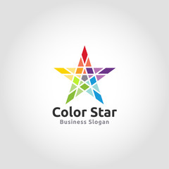 Obraz premium Stylish Colorful Star Logo